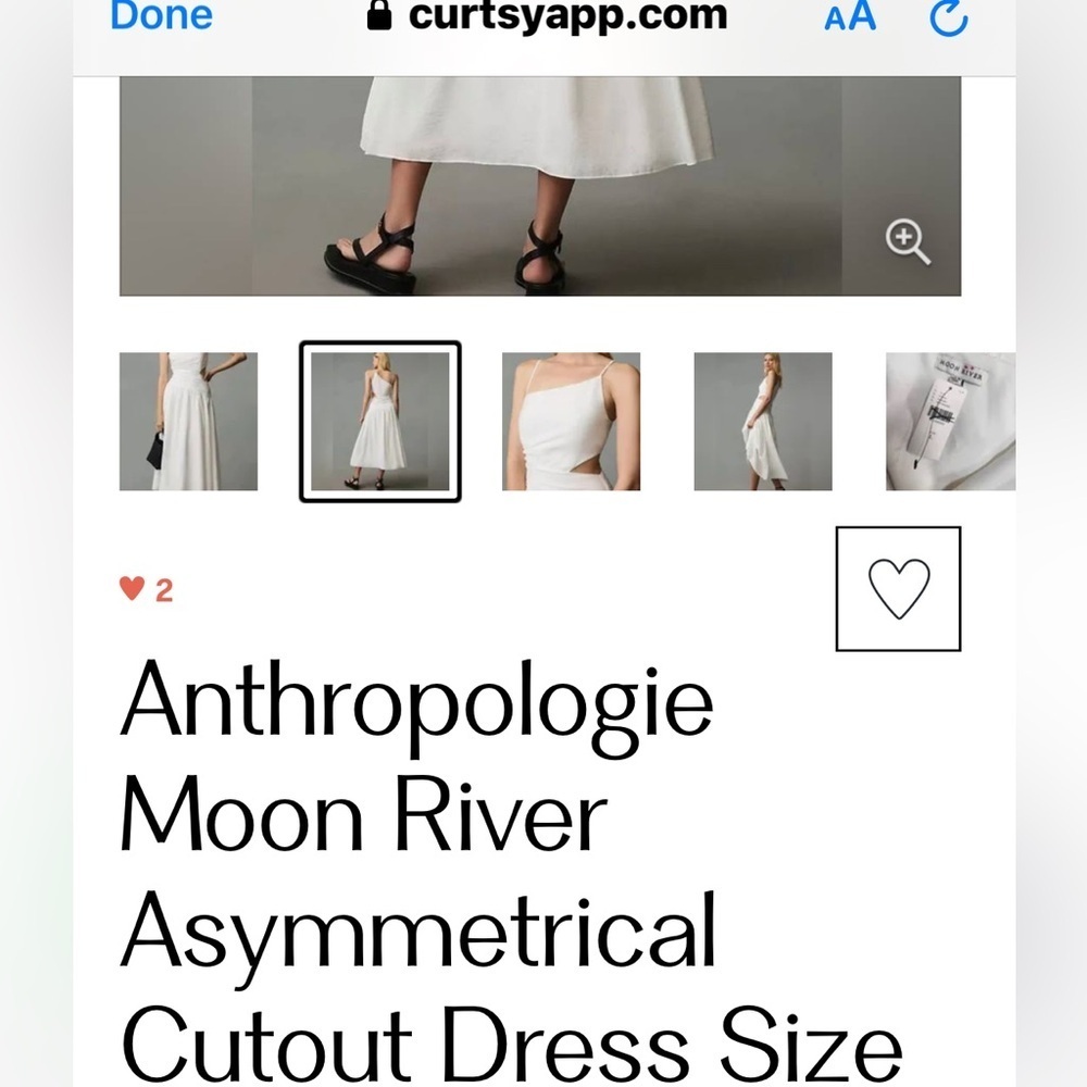 Anthropologie x Moon River Asymmetrical Cutout Dress Size Medium NWT - Picture 4 of 16